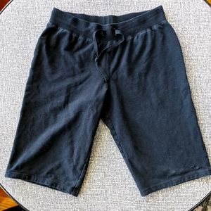 Black Cotton Sweatshorts